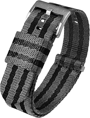 BARTON Elite NATO Style Watch Strap - 18mm, 20mm, 22mm or 24mm - Seat Belt Nylon Watch Bands