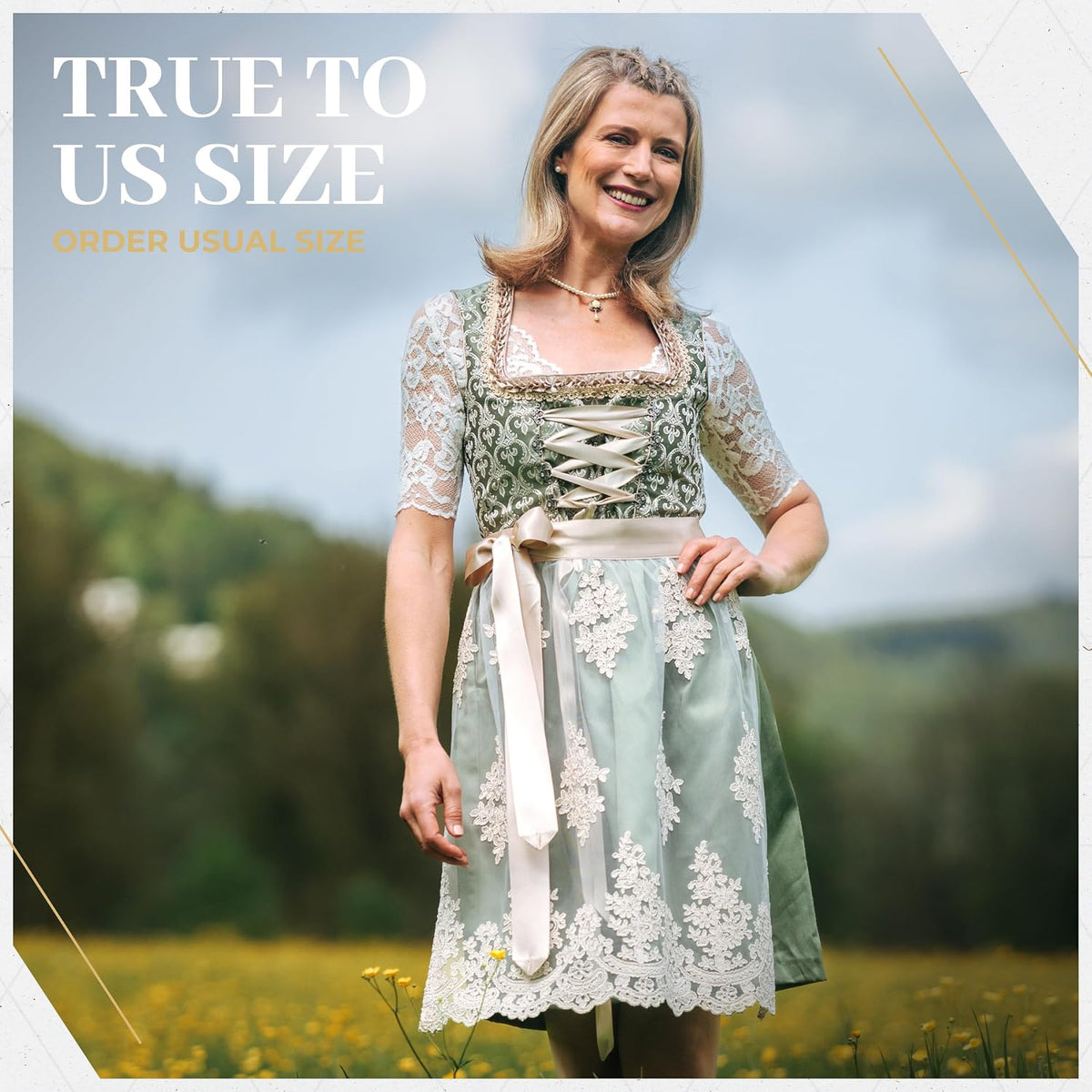 BAVARIA TRACHTEN Dirndl Dresses Women Traditional German Oktoberfest Costumes Women - Authentic Dirndl