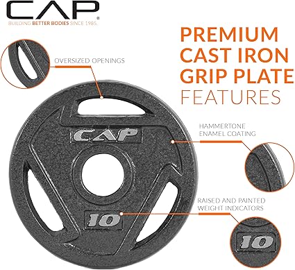 CAP Barbell 2-Inch Olympic Grip Weight Plate  Multiple Options