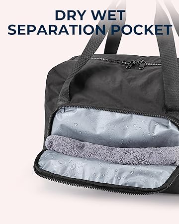 BAGSMART Travel Duffle Bag, Weekender Bags for Women Large Carry on Overnight Bag, Gym Bag with Trolley Sleeve, Personal Item Travel Bag Workout Dance Bag, Black