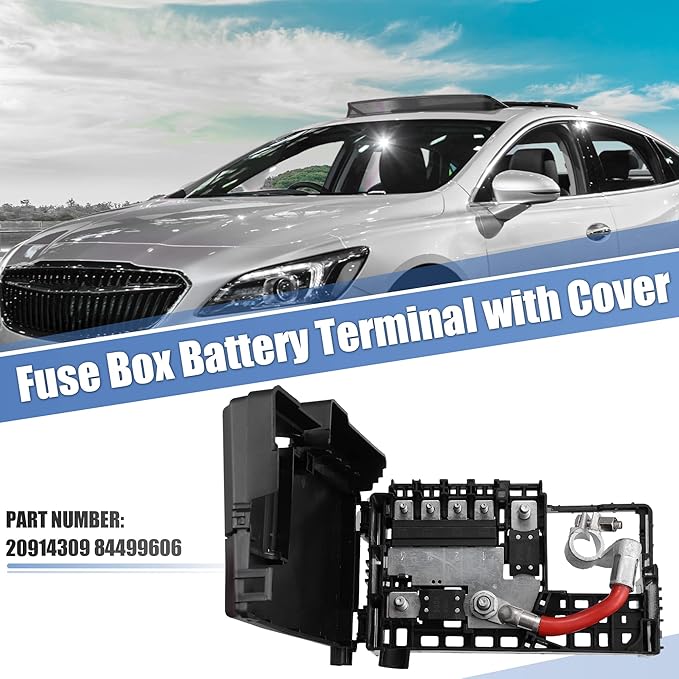 X AUTOHAUX Fuse Box Battery Terminal with Cover Fits for Cadillac ATS XTS Engine Compartment Fuse Block for Chevrolet Malibu Replacement 20914309 84499606