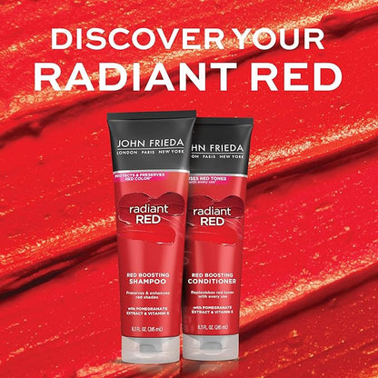 John Frieda Radiant Red Red Boosting Conditioner, Daily Conditioner, Helps Replenish Red Hair Tones, 8.3 Ounce, with Pomegranate and Vitamin E