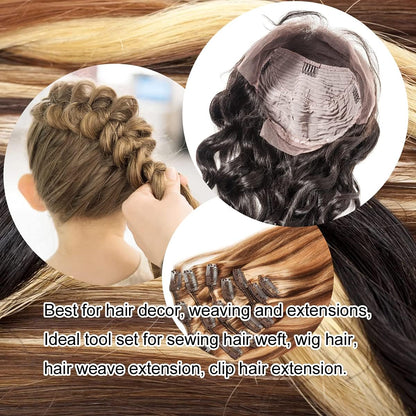 colored bird 6 Rolls Sewing Threads Using for Hand Sewing Hair Extensions Making Wigs DIY (Black, Dark Brown, Reddish Brown, Brown, Red, Khaki)
