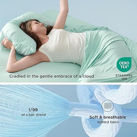 Bedsure Cooling Sheets Queen Size, Cooling Bed Sheets for Hot Sleepers, Chill Cool Sheet, Deep Pocket Up to 17.5 Inches, Soft  Breathable Queen Sheet Set, 4 Pieces, Green
