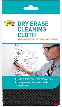 Post-it Dry Erase Cleaning Cloth (MMMDEFCLOTH) 10 58 x 10 58 Grey white