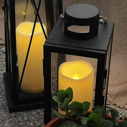 Waterproof Outdoor Flameless Pillar Candle with Timer Battery Operated Electric LED Candle Set for Gift Home Decor Party Wedding Supplies Garden Halloween Christmas Decoration, 1 Pack, 3 x 7