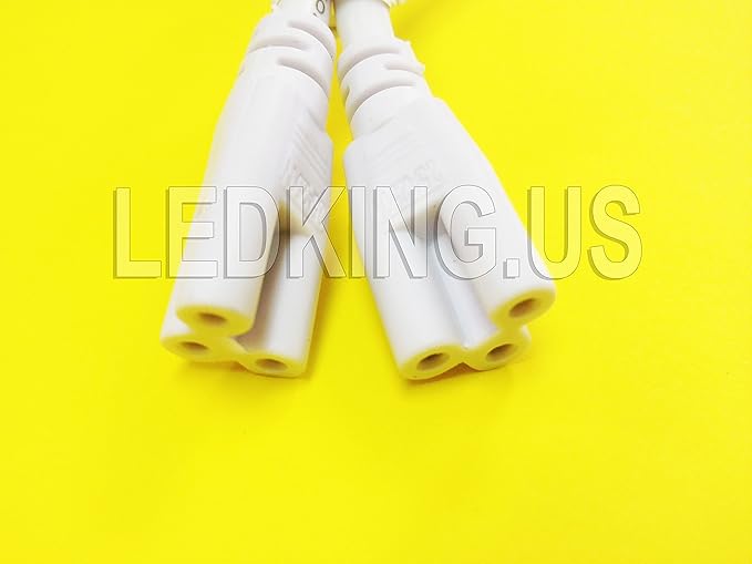 1FT Interconnecting Cable LED T8 Tube Light Connector Clover White Replace 1 FT.