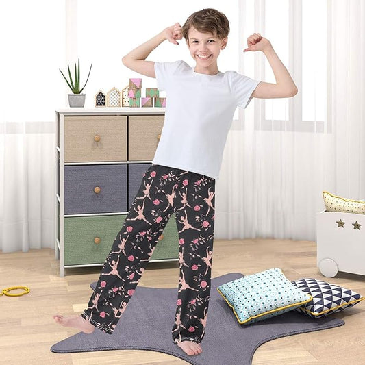 Pajama Pants Ballet Ballerina Roses PJ Bottoms Sleepwear Lounge Sleep Pant with Pockets