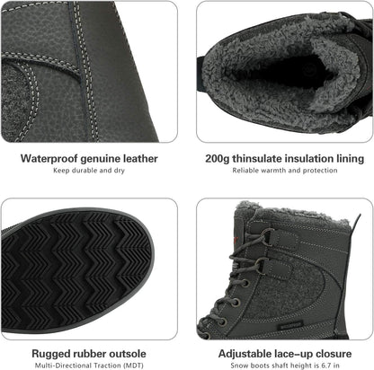 Men's Waterproof Winter Snow Boots AVENUE