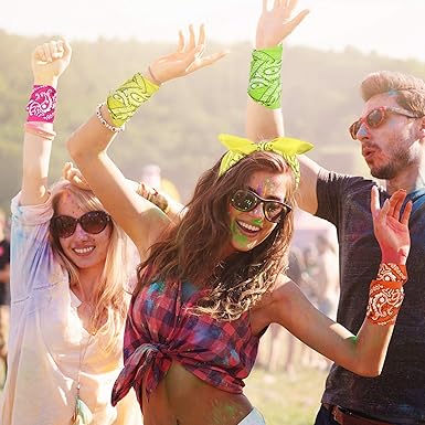 Blulu 12 Pack Unisex Paisley Bandanas Bulk Cowboy Bandanas Head Wrap Scarf Wristband for Men Women Bachelorette Party