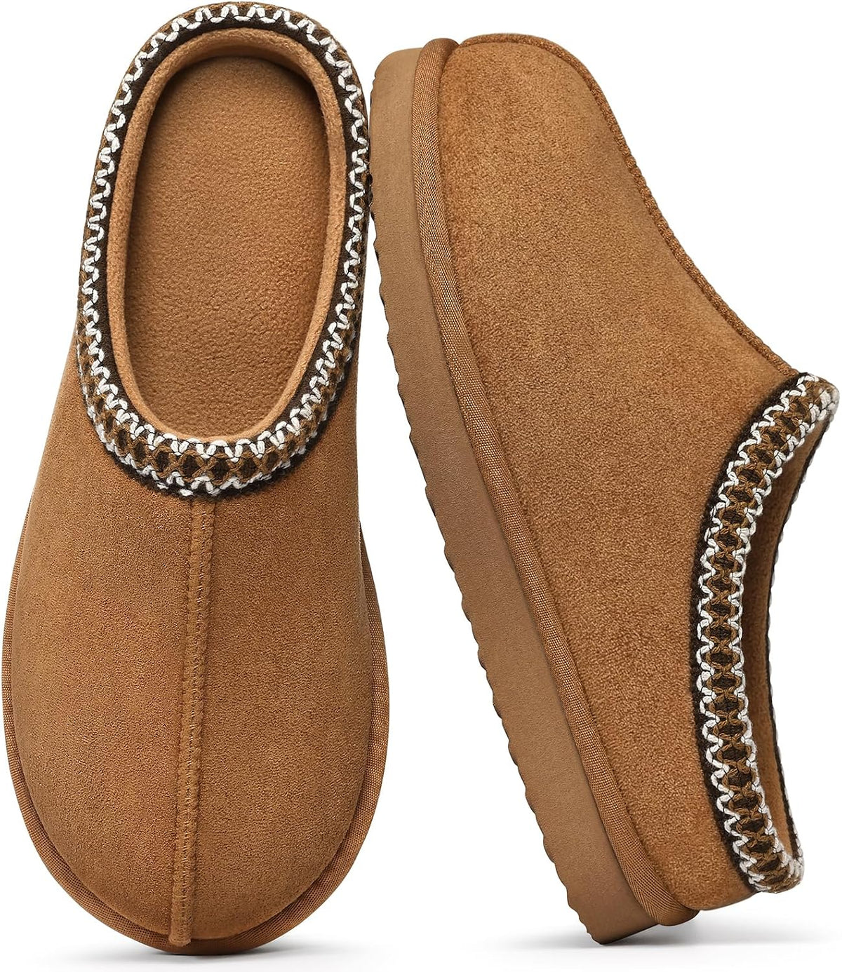 Size 42-43, Litfun Memory Foam Slippers for Women Cozy Warm House Shoes Indoor and Outdoor.
