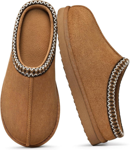Size 42-43, Litfun Memory Foam Slippers for Women Cozy Warm House Shoes Indoor and Outdoor.