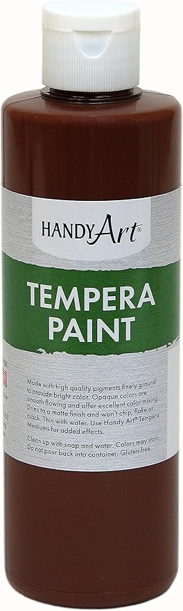 Handy Art Tempera Paint 8 ounce, Brown