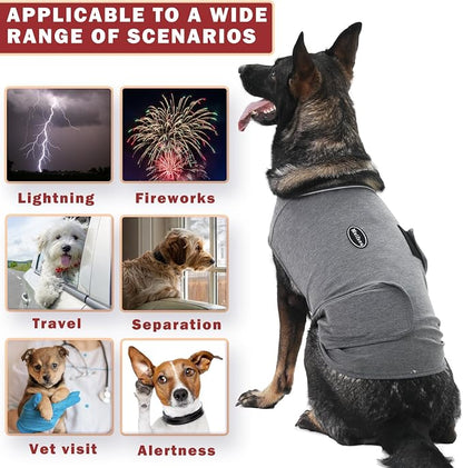 Meifsou Dog Anxiety Vest X-L, Skin-Friendly Thunder Jacket for Dogs, Dog Calming Shirt for Thunder, Fireworks, Vet Visits and Separation - Keep Pet Calm Without Medicine & Training, Anti Anxiety for Dogs