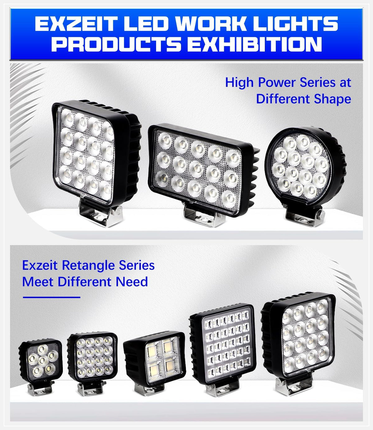 128W Led Equipments Work Lights Truck Trators Skid Steer Lights, 12800 Lumens Flood Light Led Work Lights for Excavator Grader Crawler Dozer Wheel Loader, 4.3 Inch, 12/24V