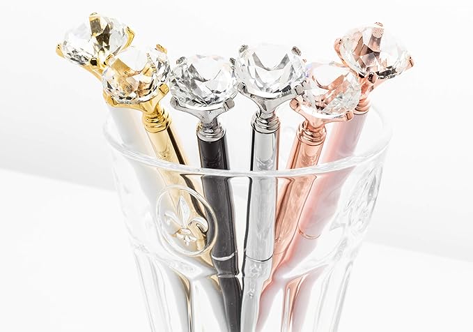 Abbott Collection 20-BIJOUX-SIL Pen wLarge Gem-Silver-5.5" L, 5.5 inches L