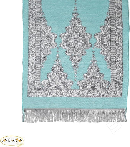 Light Blue Prayer Rug Muslim Carpet Mat Islamic Childrens Salat Small Kids Janamaz Sajda Rugs Sajadah Namaz Sajjadah Child Toddler Mosque Mini Praying Gebetsteppich Musallah Salah Masged Ramadan