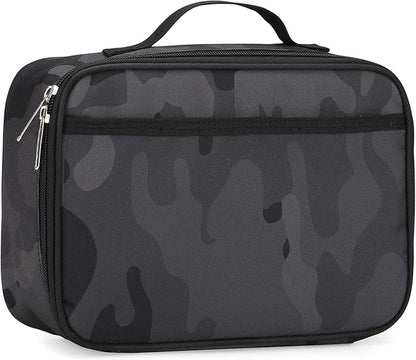 rickyh style Lunch Box with Padded Liner, Spacious Insulated Lunch Bag Durable Thermal Lunch Cooler Pack with Strap for Men Women Boys Girls Adults School Sports Beach Picnic Work Camp,2 Pocket