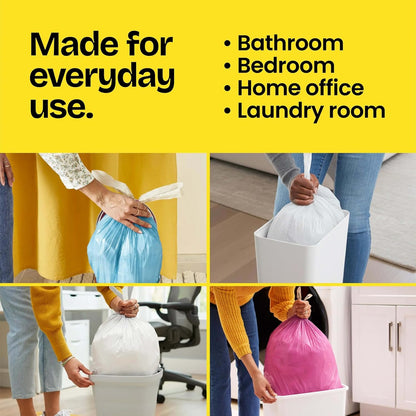 Glad Small Drawstring Trash Bags with Clorox, 4 Gal, Lemon Fresh Bleach, 34 Ct ( Box damaged )