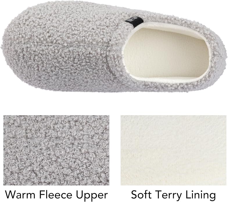 RockDove Women's Teddy Fleece Closed Back Indoor Slipper
