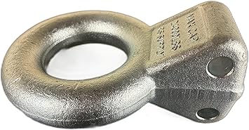 Zinc Plated Steel Pintle Hitch Lunette Ring 3-Inch ID, 24,000 lbs, Channel Mount Required