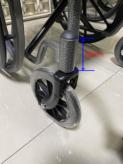 Wheelchair Accessories Caster Assembly with Steel Front Fork,Suitable for Installing 8 Inch Solid Casters.Widely Used in Most Manual Wheelchairs Black(1 Ea)