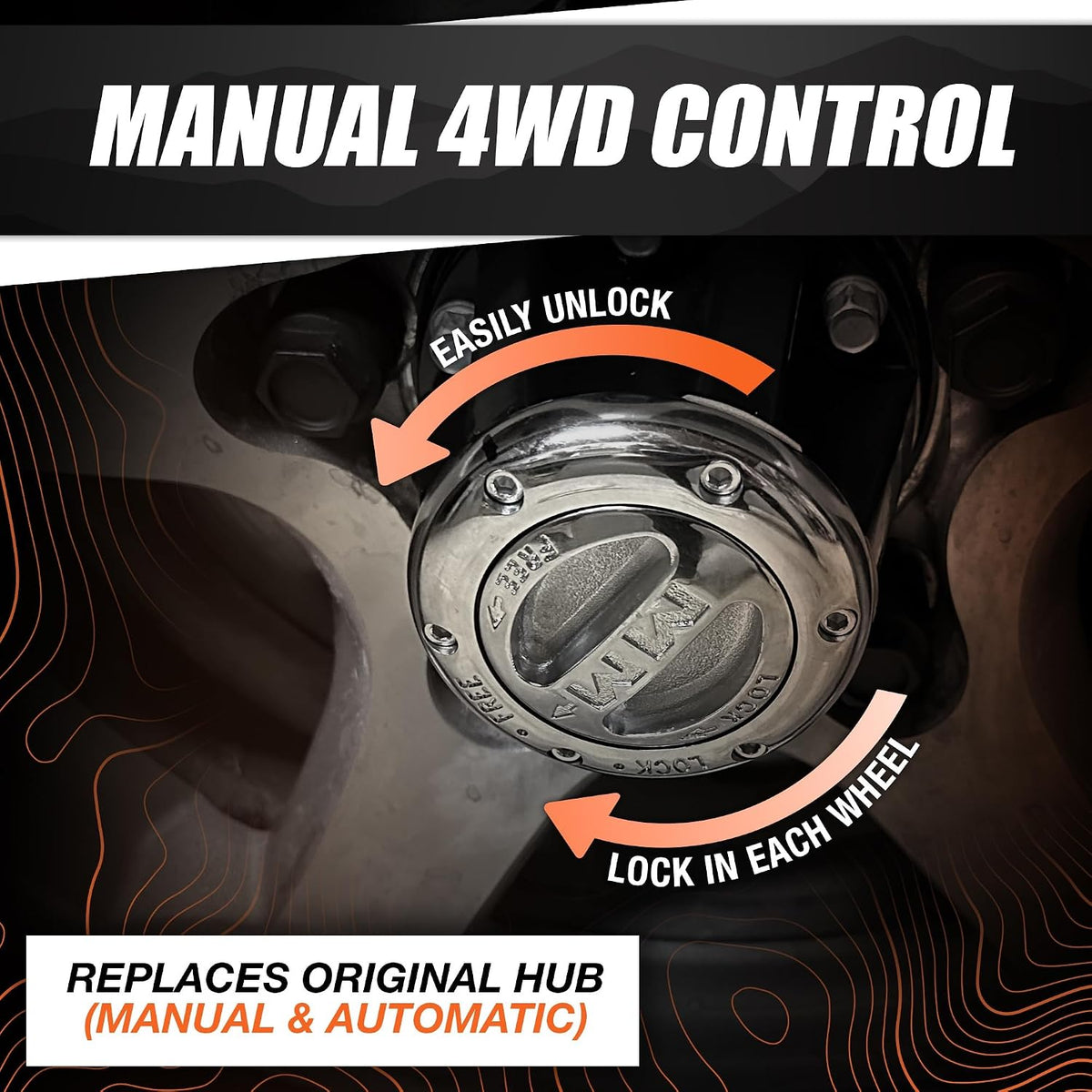 MILE MARKER 449S/S Pair of Premium Locking Hubs fits 1999-2004 F250 F350 F450 F550 | Reliable in Extreme Off Road Conditions | Replaces Original Equipment Manual or Automatic Hubs