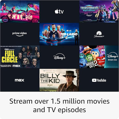 Fire TV Stick 4K Max (newest model), our most powerful 4K streaming stick with Wi-Fi 6E support, 16GB Storage, free and live tv