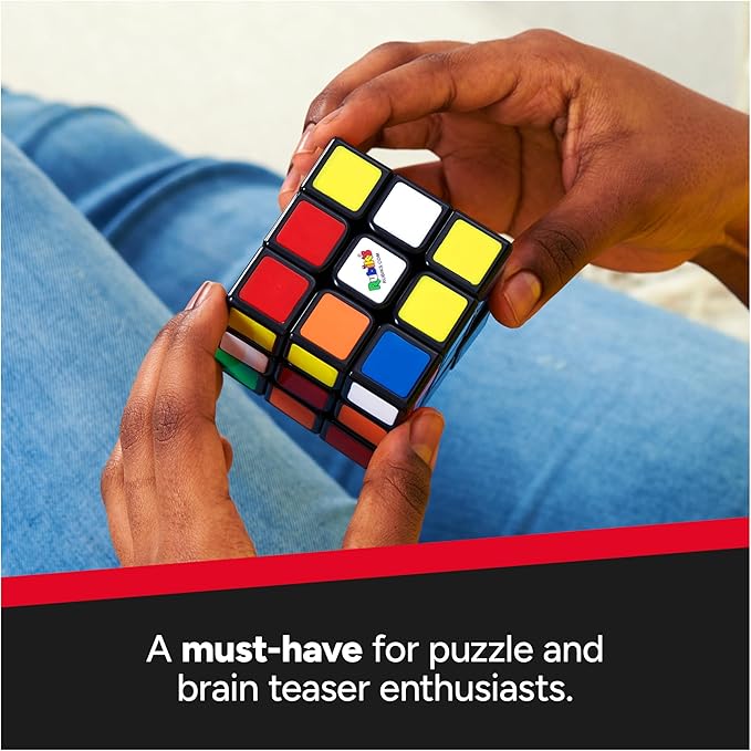 Rubik's Cube, The Original 3x3 Cube, Problem-Solving Brain Teaser, Color-Matching Puzzle, Fidget Toy, Sensory Puzzle, for Ages 8 & Up