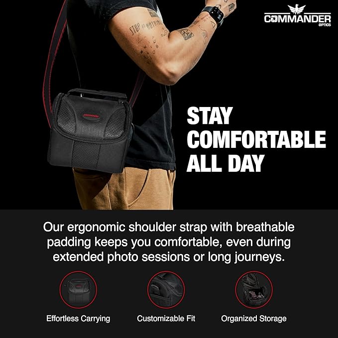 Small Camera Bag - Water Resistant, Soft Padded, Compact Travel Bag for Canon EOS, Nikon, Sony  More DSLR CamerasCamcorders Ample Storage and Protection for Your Equipment (Small)