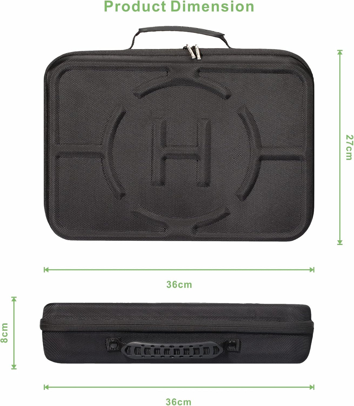 BUBM Carrying Case Compatible with Hypervolt 2 Pro,Travel Storage Organizer compatible with Hypervolt Plus Hard Shell Bag Massage Gun Device Holder