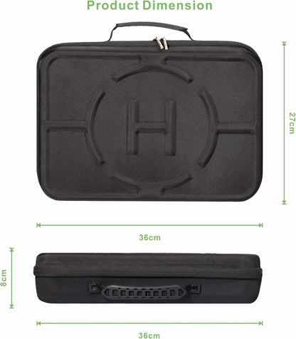 BUBM Carrying Case Compatible with Hypervolt 2 Pro,Travel Storage Organizer compatible with Hypervolt Plus Hard Shell Bag Massage Gun Device Holder