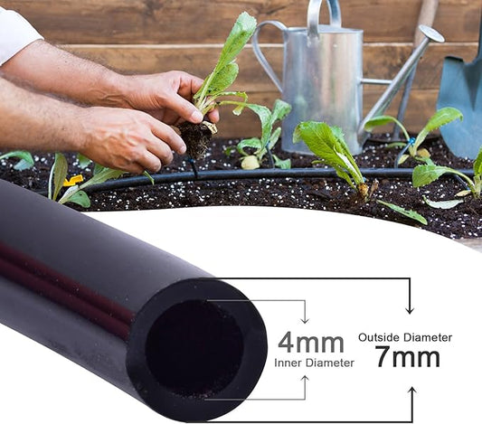 MIXC 14 inch Blank Distribution Tubing Drip Irrigation Hose, 50ft Roll