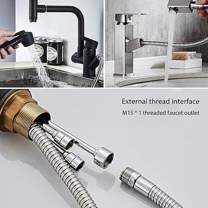 Spray Hose for Kitchen Faucets, Pull Down Replacement, Kitchen Sink Faucet Pull-Out Spray Replacement Hose, 59-inch Chrome Finish