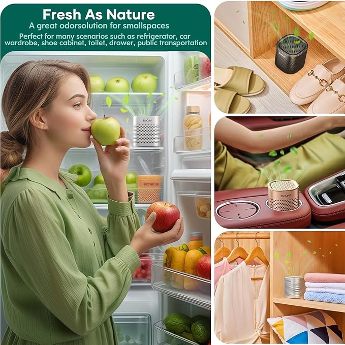 Refrigerator Odor Eliminator Fridge Deodorizer Travel Size Air Purifiers, More Effective
