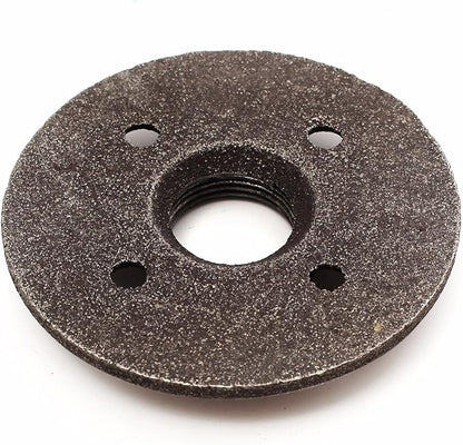 34 Inch Black Malleable Iron Floor Flange Fitting Pipe NPT Antique Wall Flange Seat