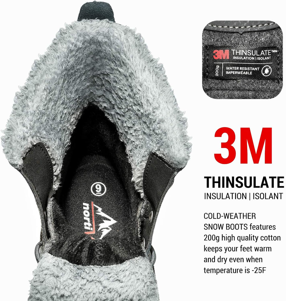 Men's Waterproof Winter Snow Boots AVENUE