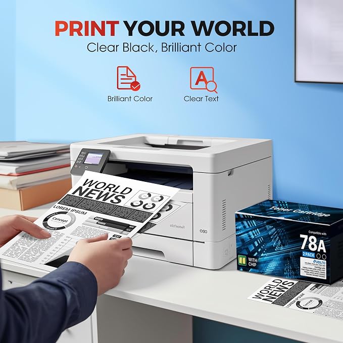 78A Toner Cartridge Replacement for HP 78A Black Toner Cartridge CE278A Works with P1606dn P1606 P1600 M1536dnf P1606 P1566 P1560 M1536 MFP Printer | 2 Black