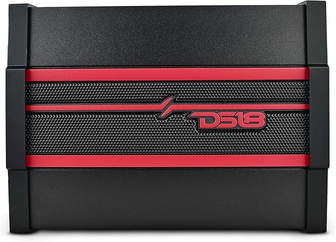 DS18 CANDY-X4B Car Amplifier 4-Channel Class D, 1600W Peak Power RMS, 4 x 120W at 4 Ohm, 4 x 200W at 2 Ohm, and 2 x 350W at 4 Ohm Bridge - Compact Size, fits into Any Vehicle