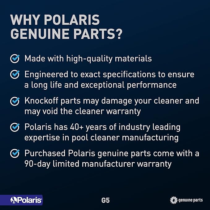 Polaris Genuine Parts G5 Complete Feed Hose with UWF Replacement for pressure-side cleaners 280, 280 Tank Trax, TR28P, 380, 180