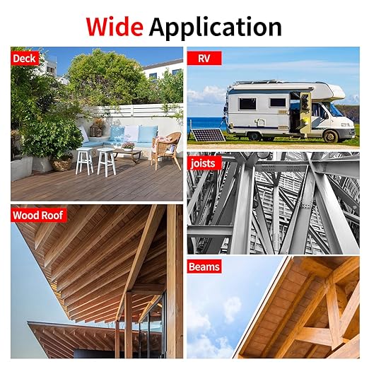 1 Roll 2in x 50ft Joist Tape for Decking, Waterproof Butyl Sealant Deck Tape, Anti-Corrosion and Self-Adhesive Flashing for RV, Roof and Wood, Black
