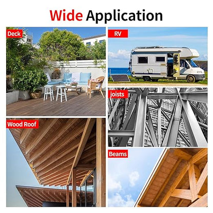 1 Roll 2in x 50ft Joist Tape for Decking, Waterproof Butyl Sealant Deck Tape, Anti-Corrosion and Self-Adhesive Flashing for RV, Roof and Wood, Black