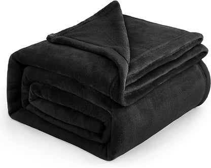 Bedsure Fleece Blankets King Size Black - Bed Blanket Soft Lightweight Plush Cozy Fuzzy Luxury Microfiber, 108x90 inches