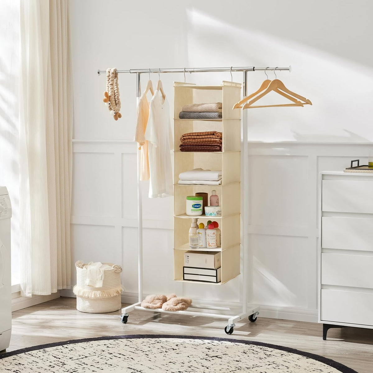 MAX Houser 6-Tier Hanging Closet Organizer with 2 Hooks