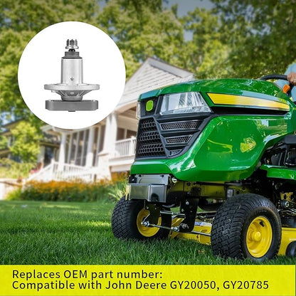 GY20050 Spindle Fit for John Deere L100 L110 L120 Mower - Deck Spindle with Grease Fitting Fit for John Deere L107 L108 L118 L130 Lawn Mower with 42" 48" Deck, Replace GY20785