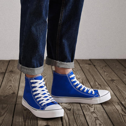 ZGR Men's High Top Canvas Sneakers Lace Up Classic Casual Walking Shoes