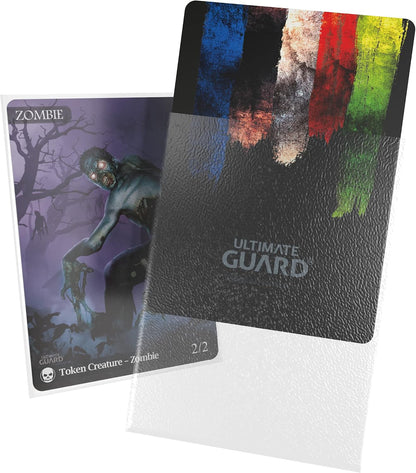 Ultimate Guard Cortex Outer Card Sleeves, 100 Standard Size TCG Sleeves, 66 x 91mm, Transparent Back, Matte Finish, No PVC & Acid-Free, High Clarity