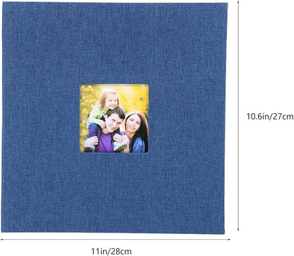 Creative Linen Photo Album DIY Photo Book for Family Travel Memories Self-Adhesive Pages for for Weddings Graduations and Special Moments