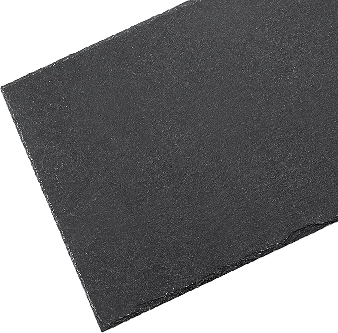 8 PCS 10 x 4.7 Inch Black Slate Cheese Boards, Black Slate Serving Platter with Natural Edge, Slate Stone Serving Tray for Cheese, Charcuterie, Sushi, Appetizers