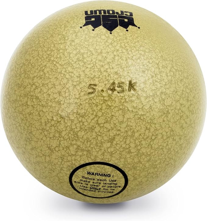 Crown Sporting Goods Shot Put - Cast Iron Shot Put Ball- Shotput Weights 2.72kg to 7.26kg (6lb to 16lb) - Great for Outdoor Track & Field Equipment